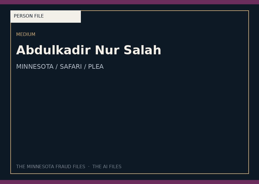 Abdulkadir Nur Salah — typographic placeholder.