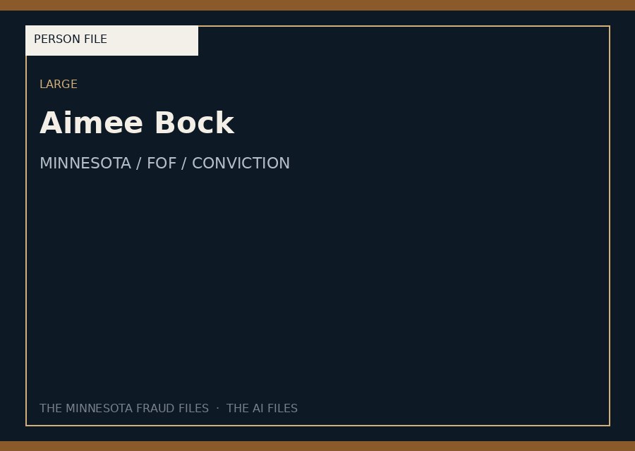Aimee Bock — typographic placeholder.