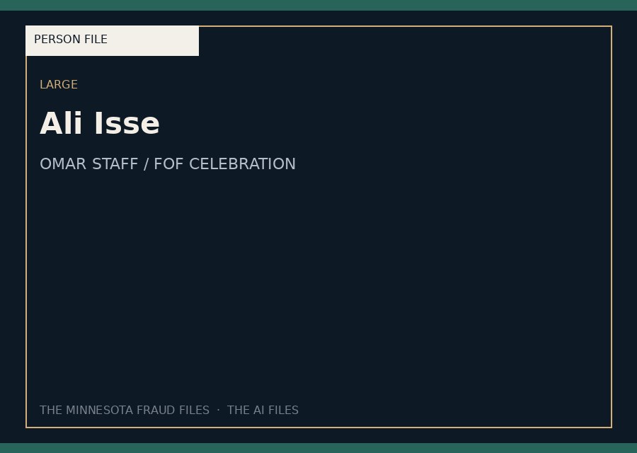 Ali Isse — typographic placeholder.