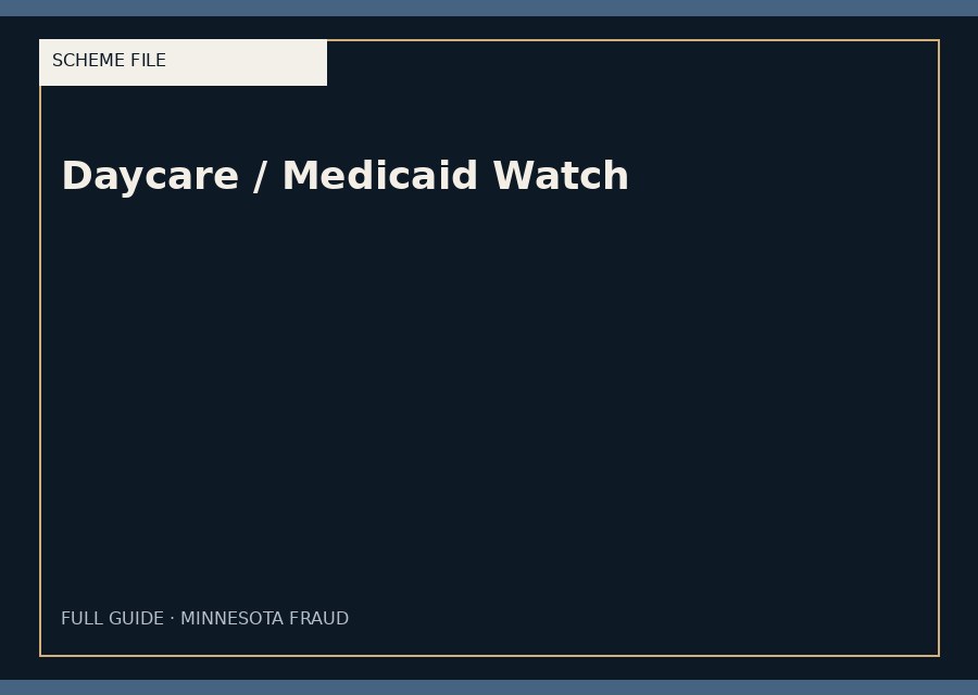 Daycare / Medicaid watch — typographic placeholder.