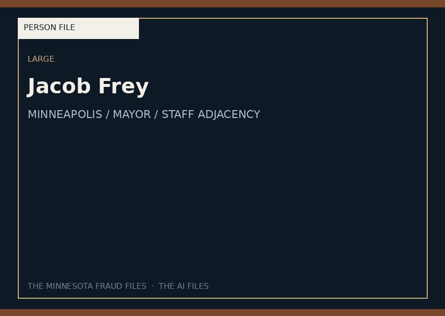 Jacob Frey — typographic placeholder.