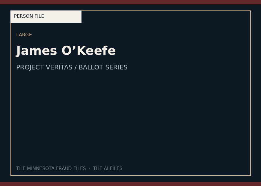 James O’Keefe — typographic placeholder.