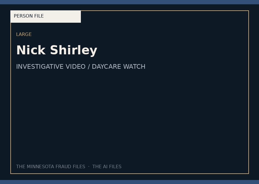 Nick Shirley — typographic placeholder.