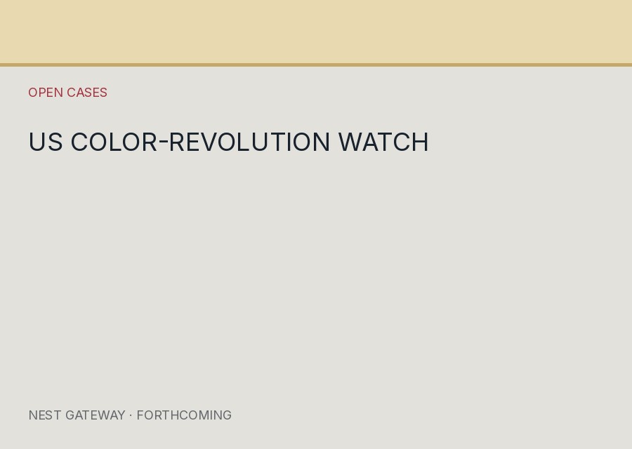 US color-revolution watch — typographic placeholder.