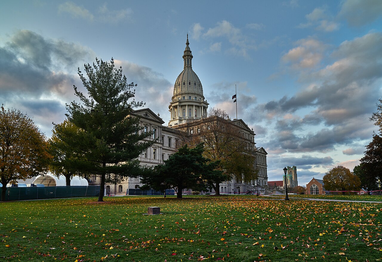 Michigan State Capitol in Lansing. Context for the 2018 governor’s race, not a photograph of El-Sayed holding state office.