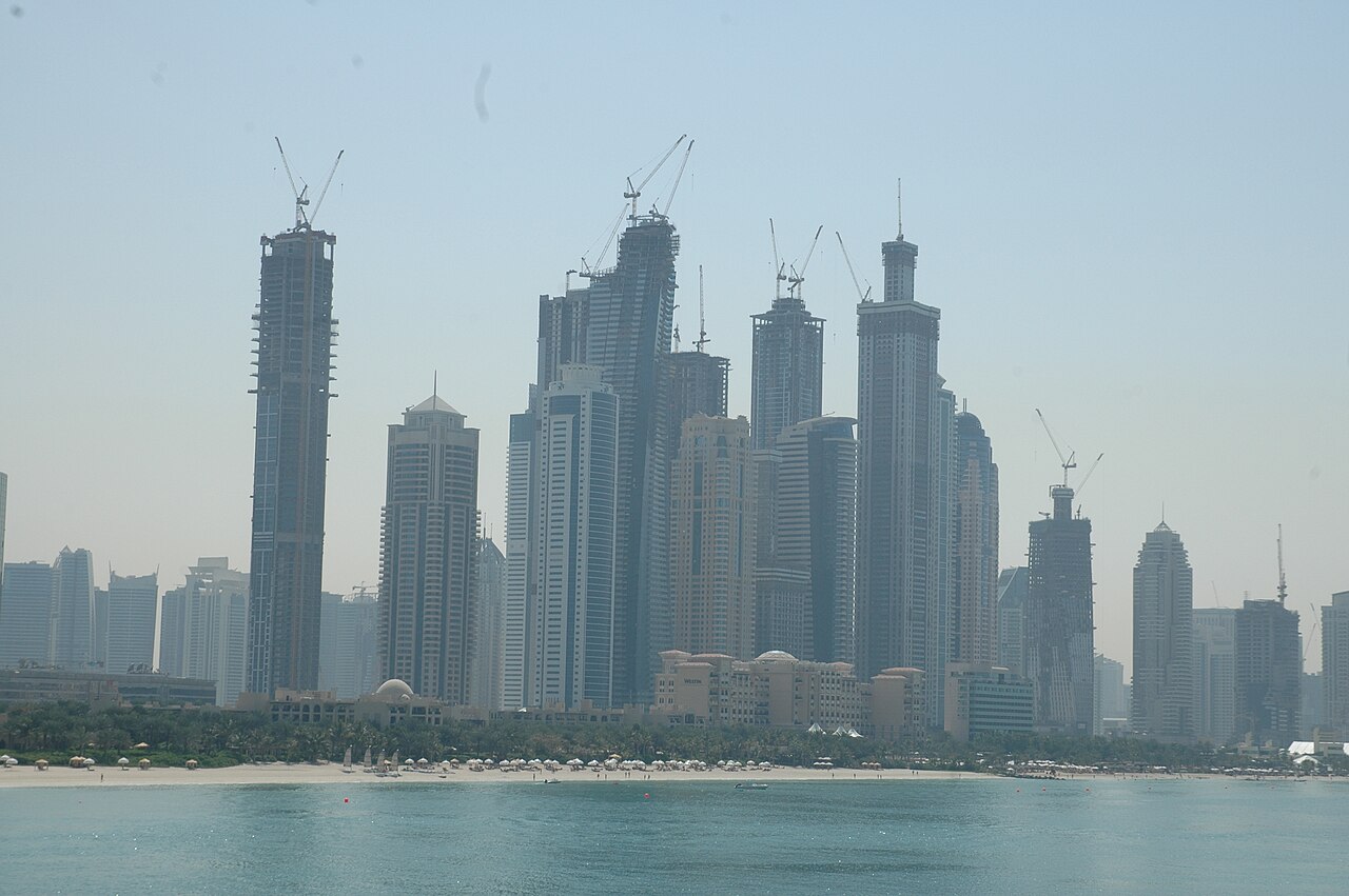 Dubai skyline in 2010. City context only; none of the buildings is identified here as a property held by El-Sayed or his wife.