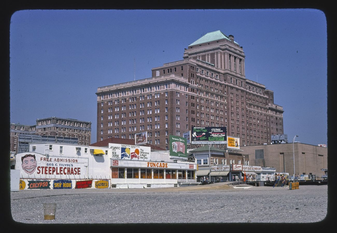 Resorts International in Atlantic City, photographed by John Margolies. Casino licensing was the first bait Errichetti offered.