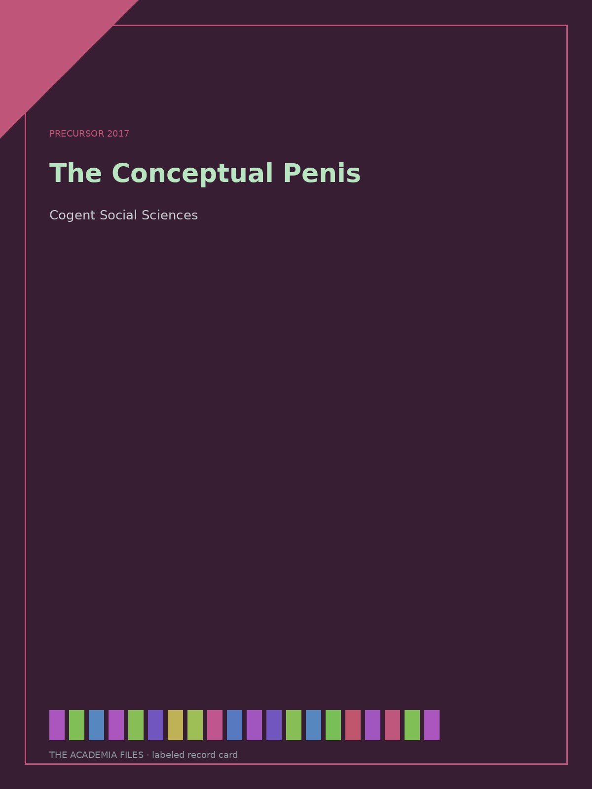 Labeled record card: The Conceptual Penis