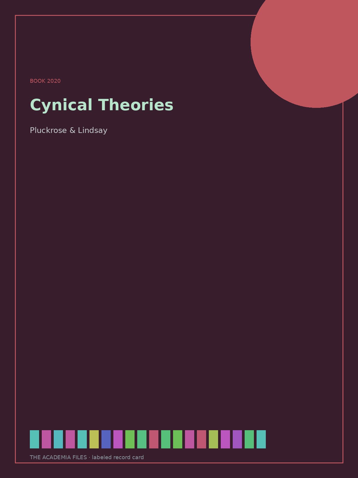 Labeled record card: Cynical Theories