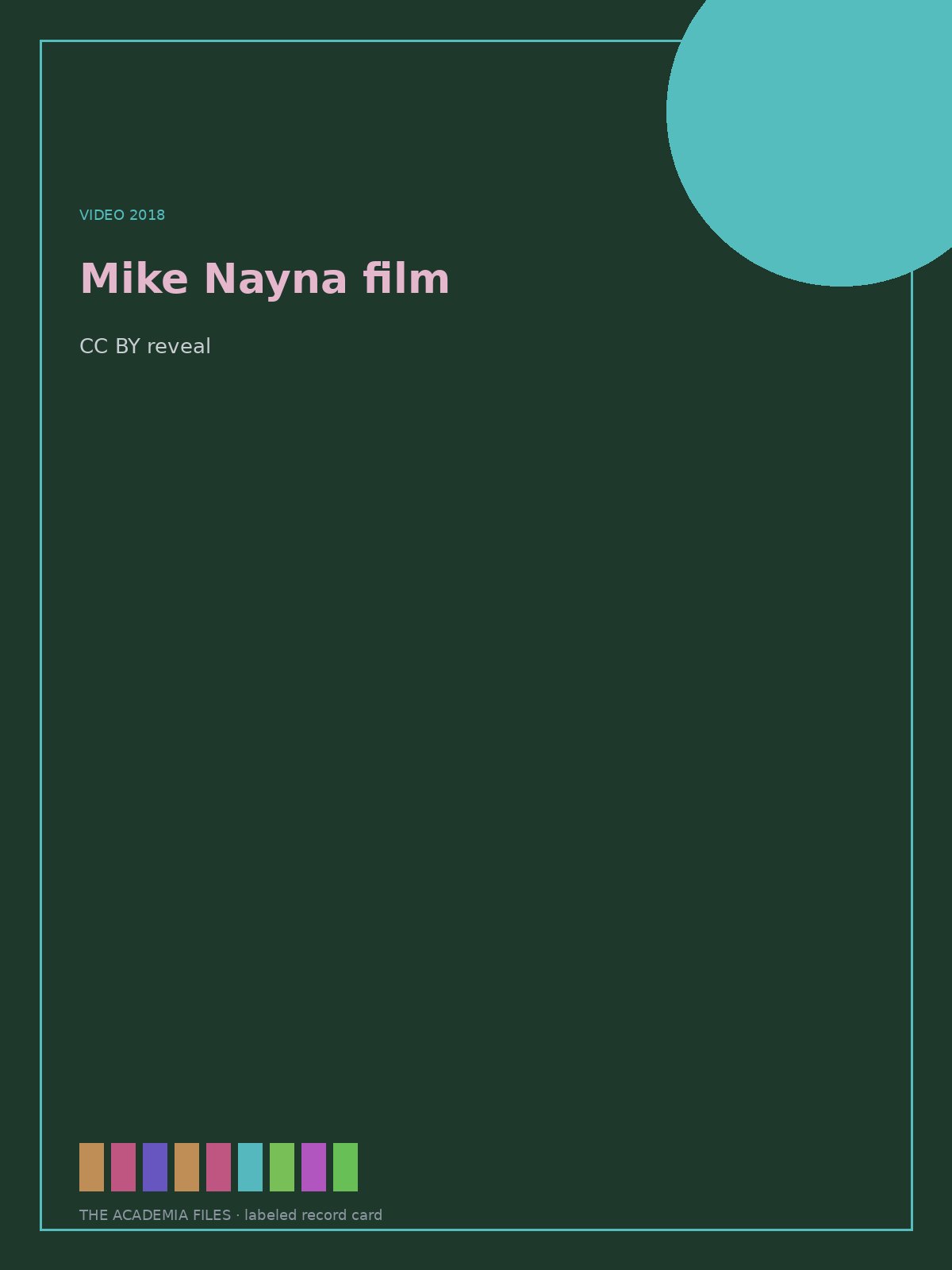 Labeled record card: Mike Nayna film