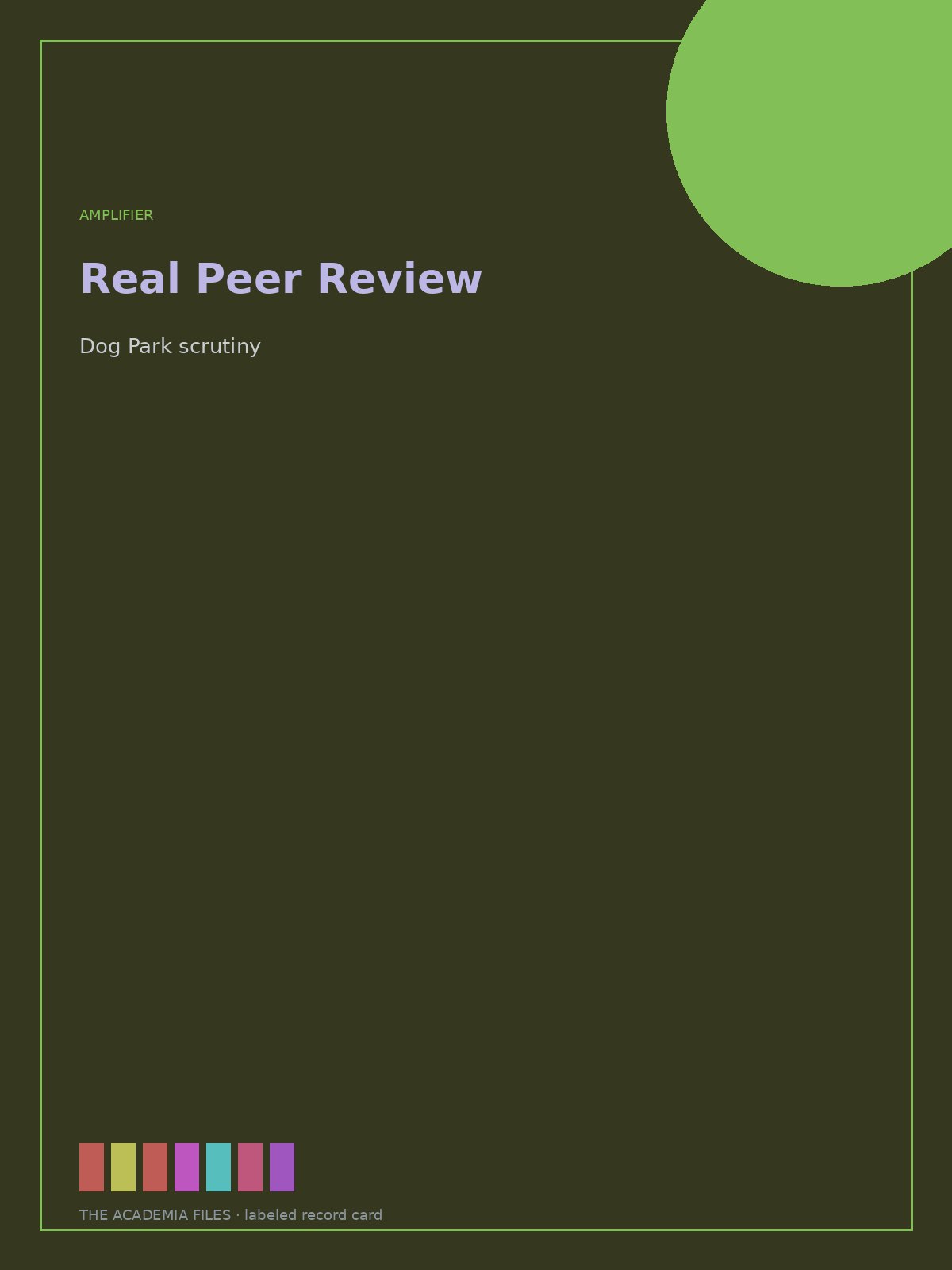 Labeled record card: Real Peer Review