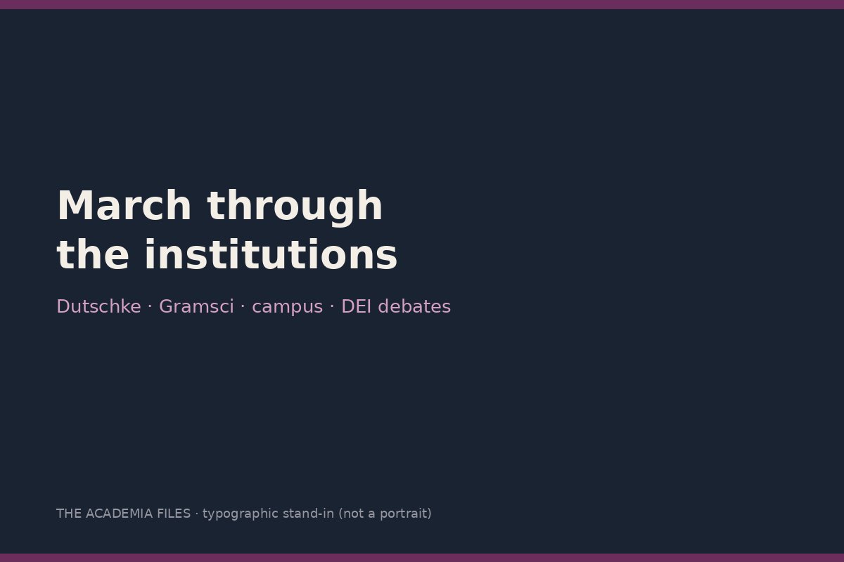 Typographic card: Long march through the institutions