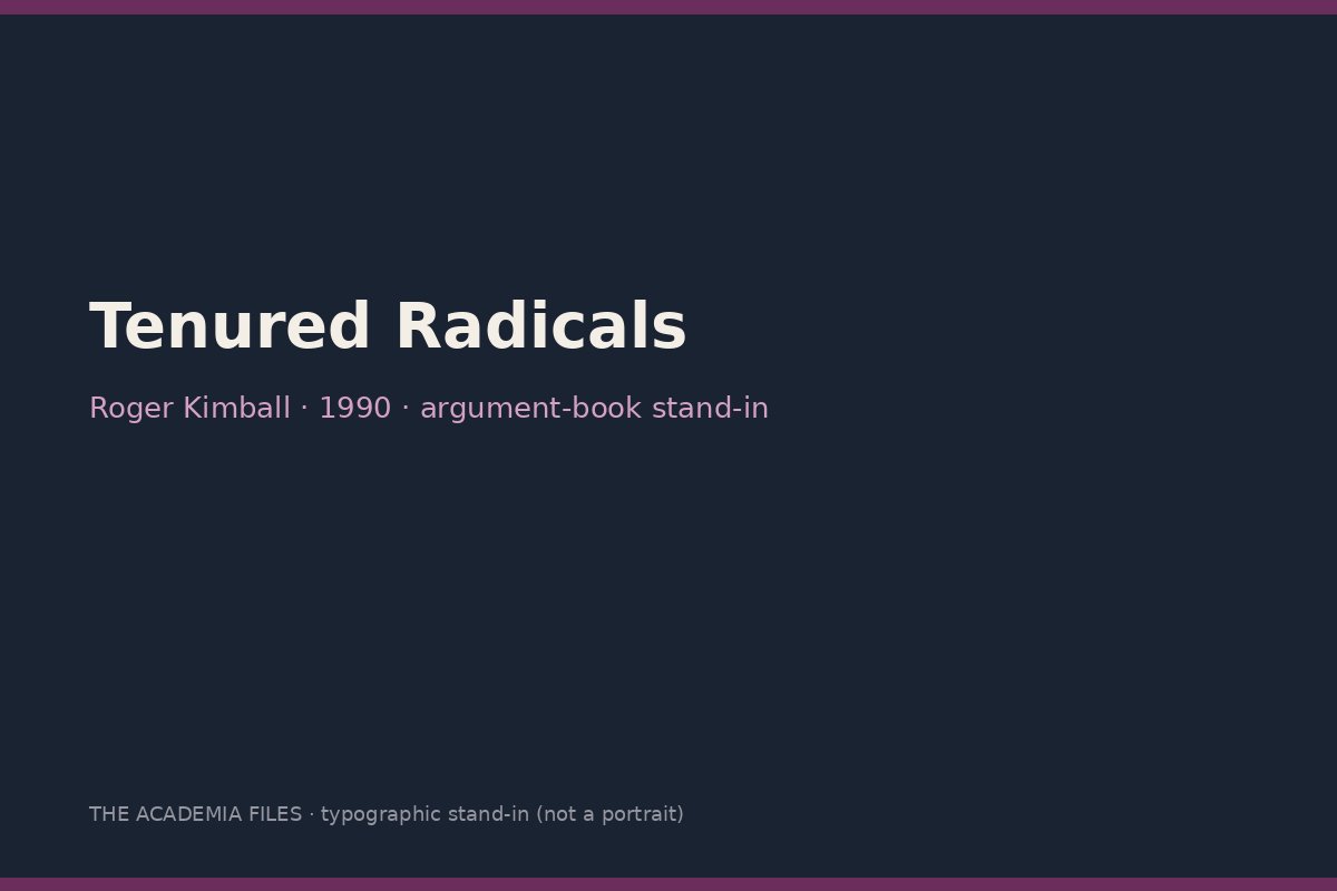 Typographic card: Tenured Radicals