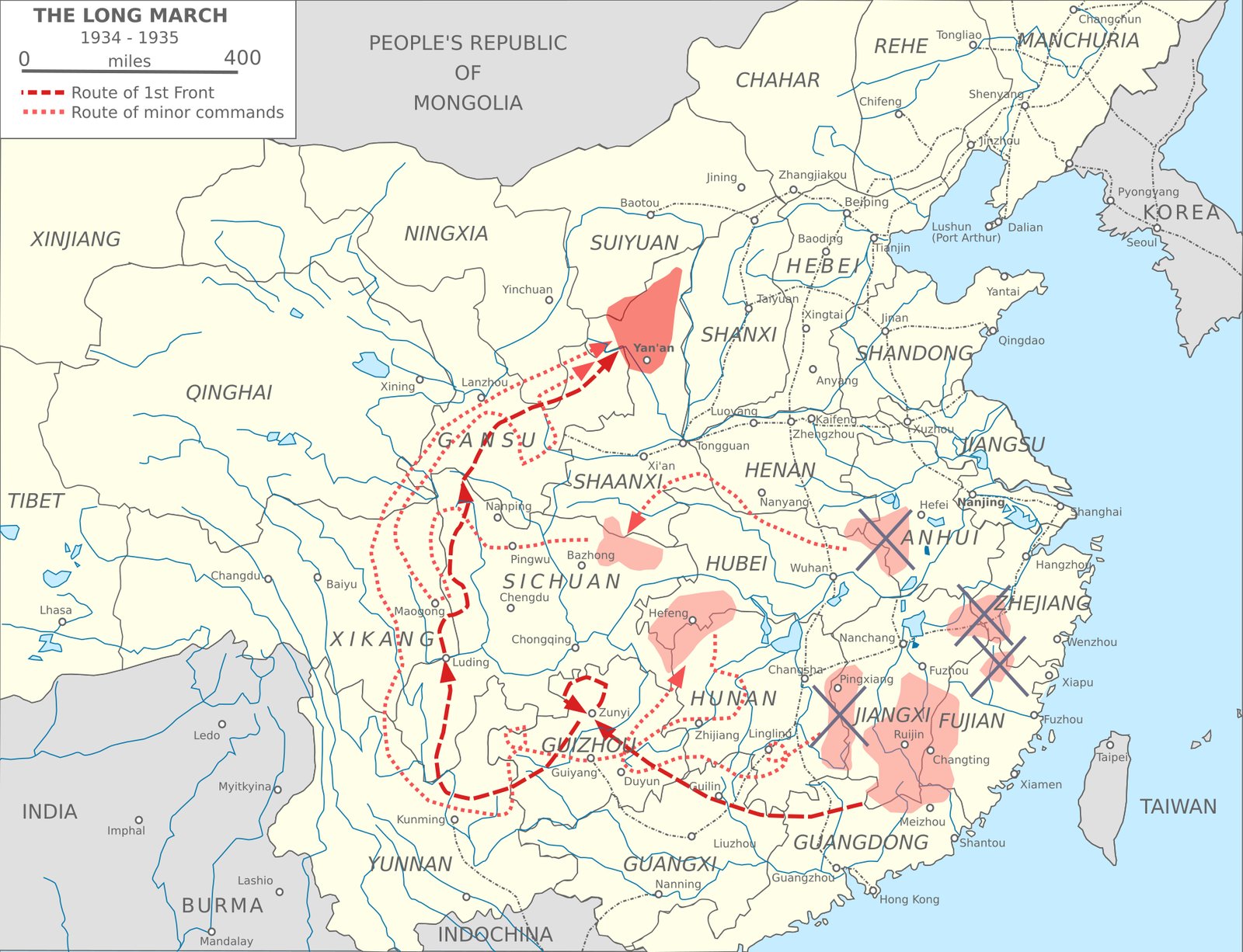 Map of the Long March 1934-1935-en