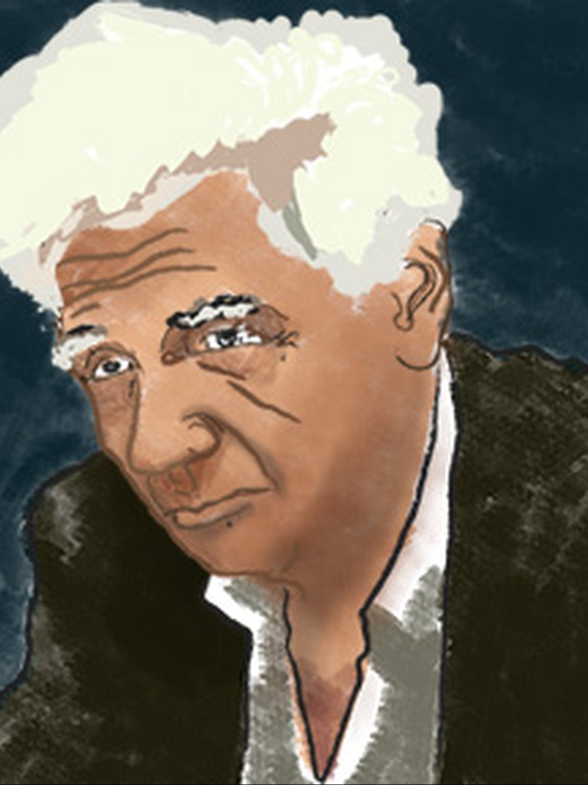Jacques Derrida (photograph by Pablo Secca).