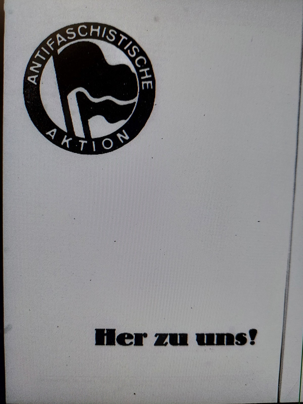 1932 Antifaschistische Aktion poster “Her zu uns!” by Max Keilson (Berlin); public domain.