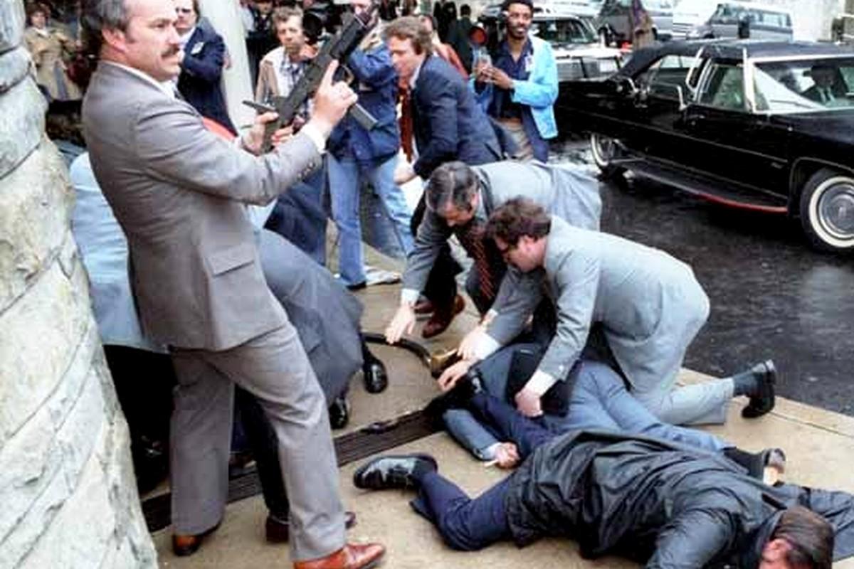 Reagan assassination attempt crop photograph