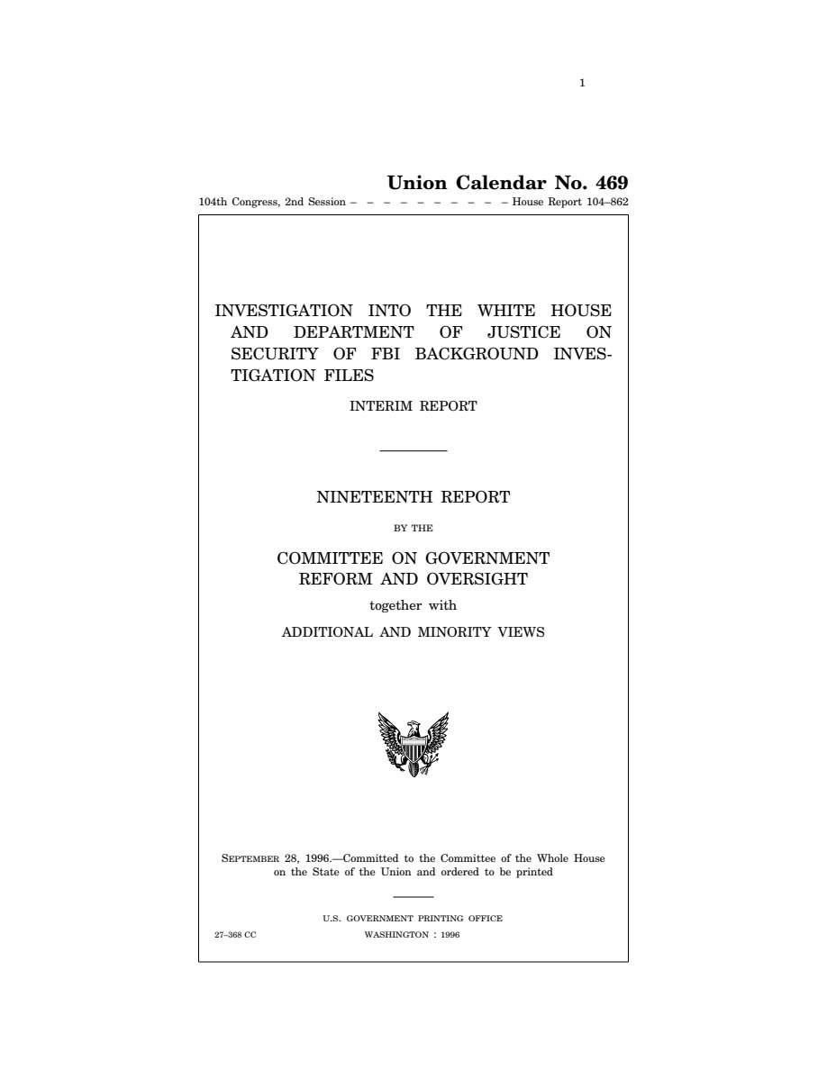 House Report 104-862 cover page (raster).
