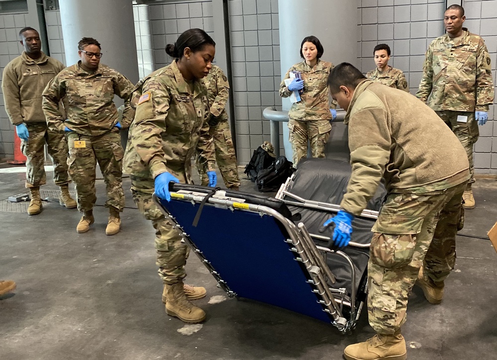 Conversion of the Javits Convention Center into a medical facility, New York, March 26, 2020.