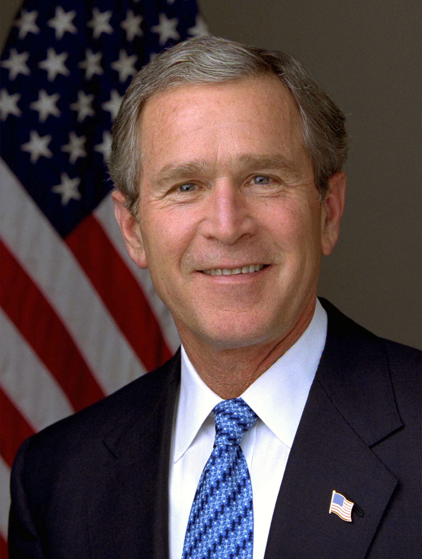 George W. Bush’s official portrait, taken in 2003, after the election.