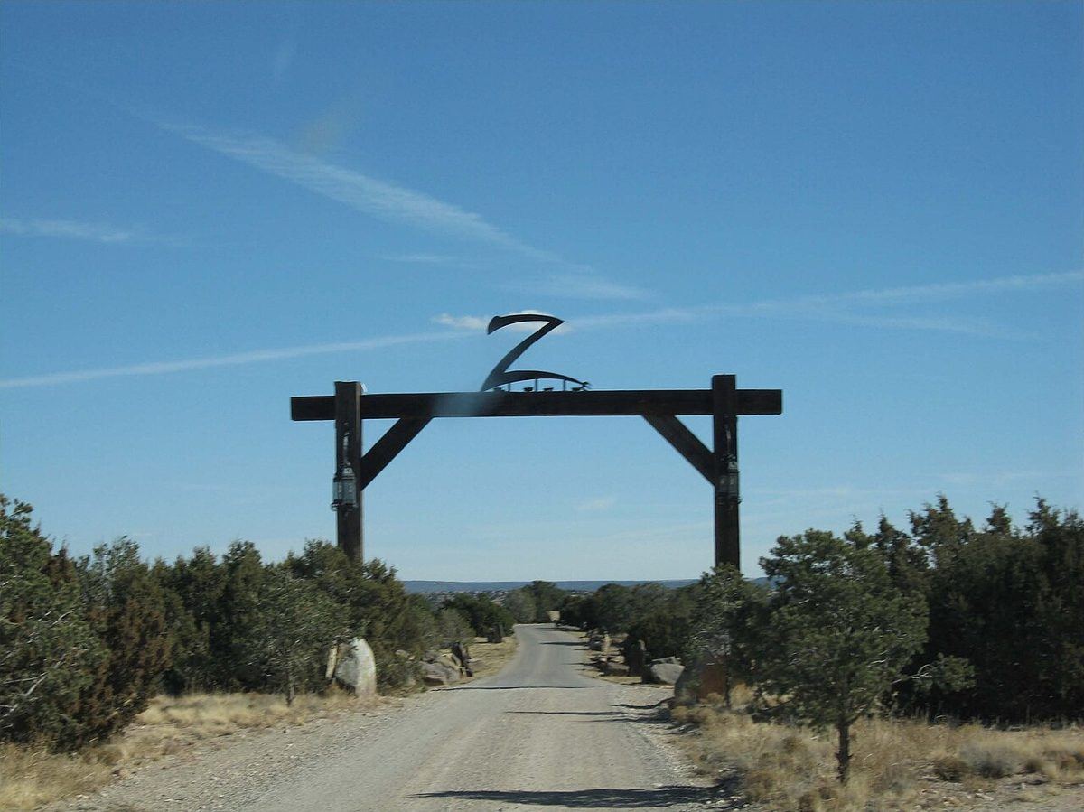 The Zorro Ranch gate: government exhibit GX-328 in United States v. Maxwell.