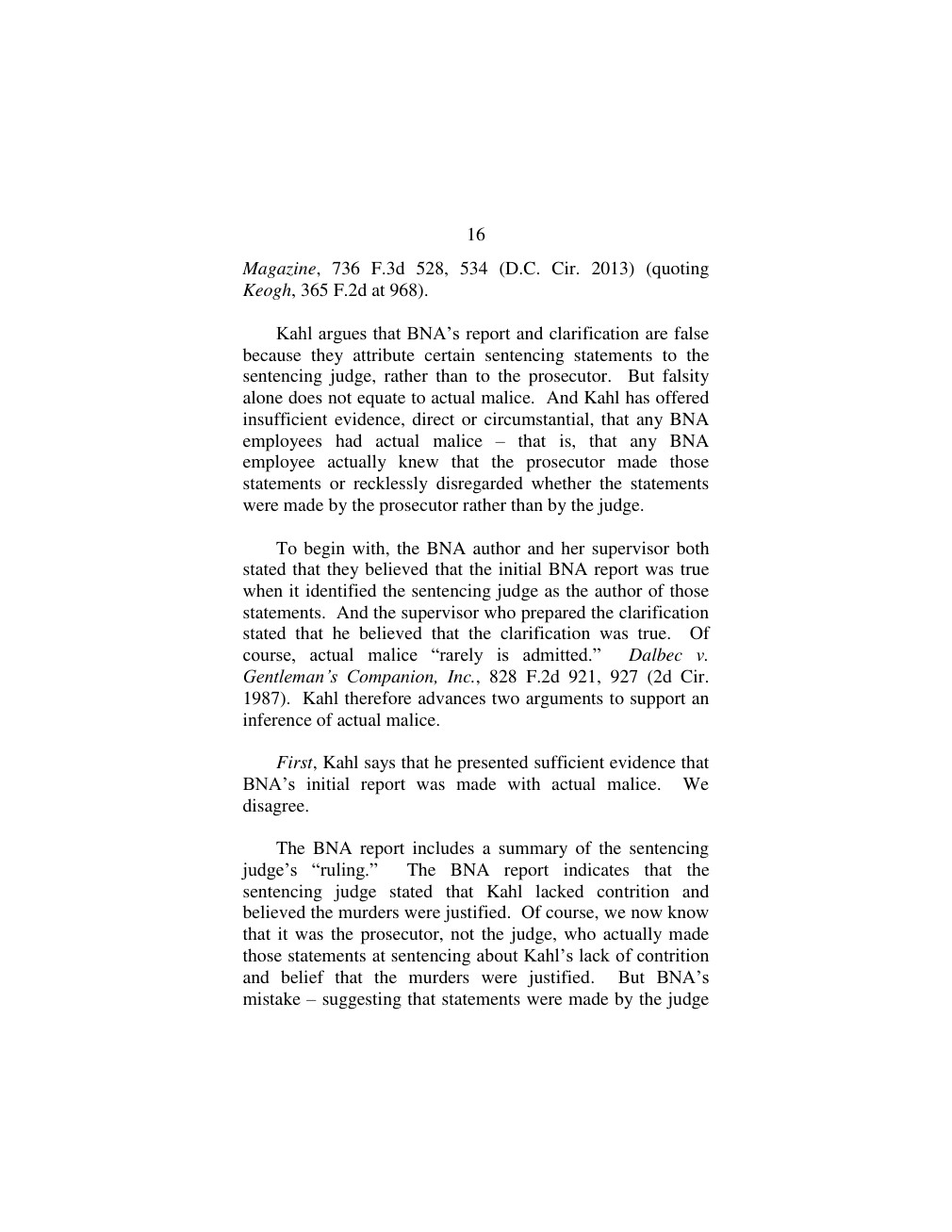 The 2017 opinion recognizes the speaker error and distinguishes actual malice