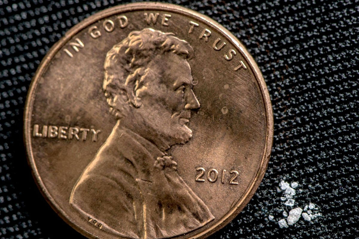 Fentanyl, 2 milligrams — a lethal dose in most people (DEA educational image)