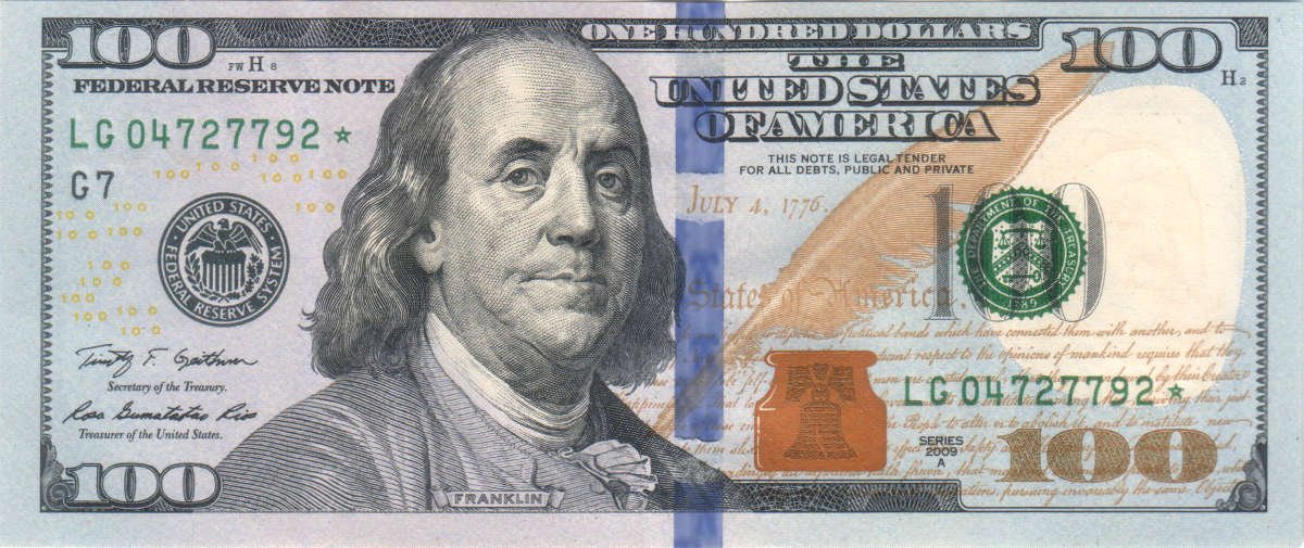 Obverse of the series 2009 $100 Federal Reserve Note.jpg