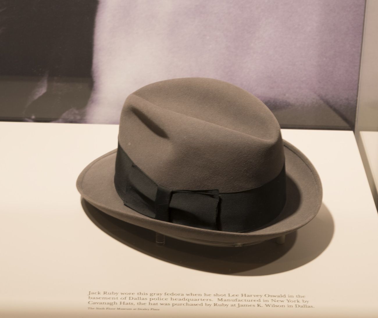 Jack Ruby’s hat, on display at the Sixth Floor Museum.