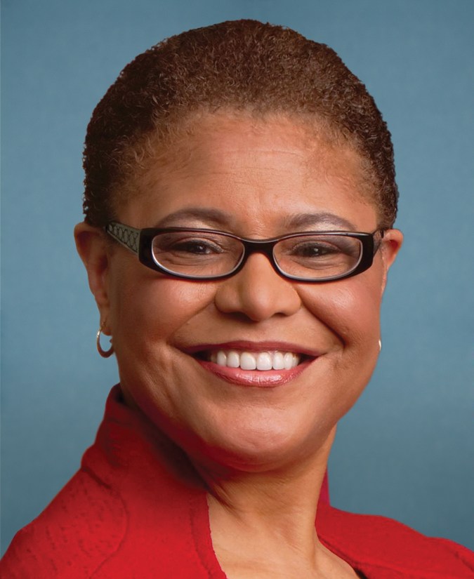 Karen Bass in her official congressional portrait for the 113th Congress, 2013.