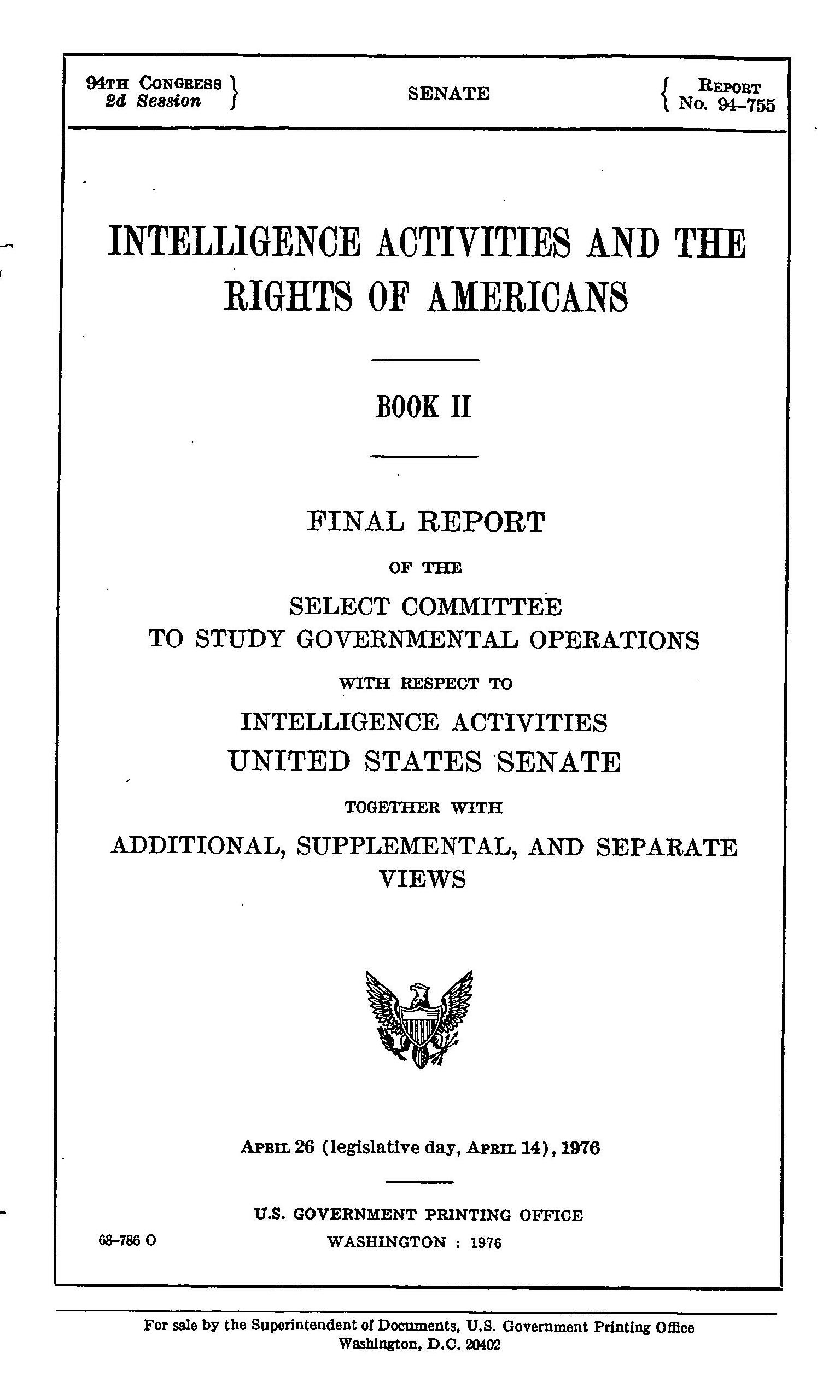 Published oversight volumes