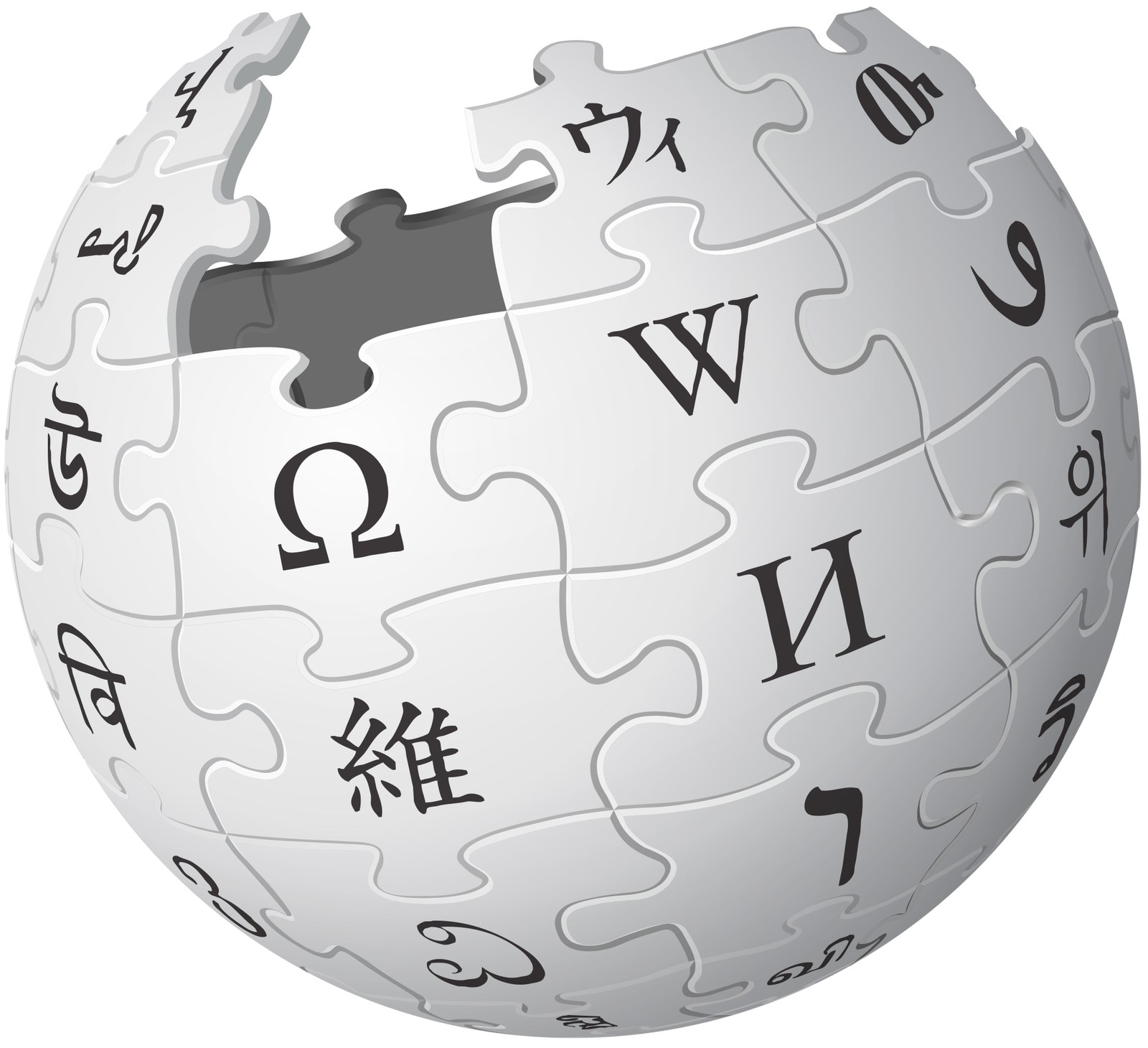 Wikipedia puzzle-globe — stand-in for the project’s lasting institutional memory.