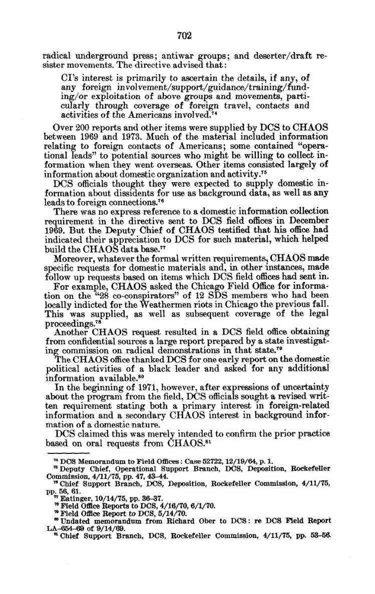 Church Committee: domestic requests, printed page 702