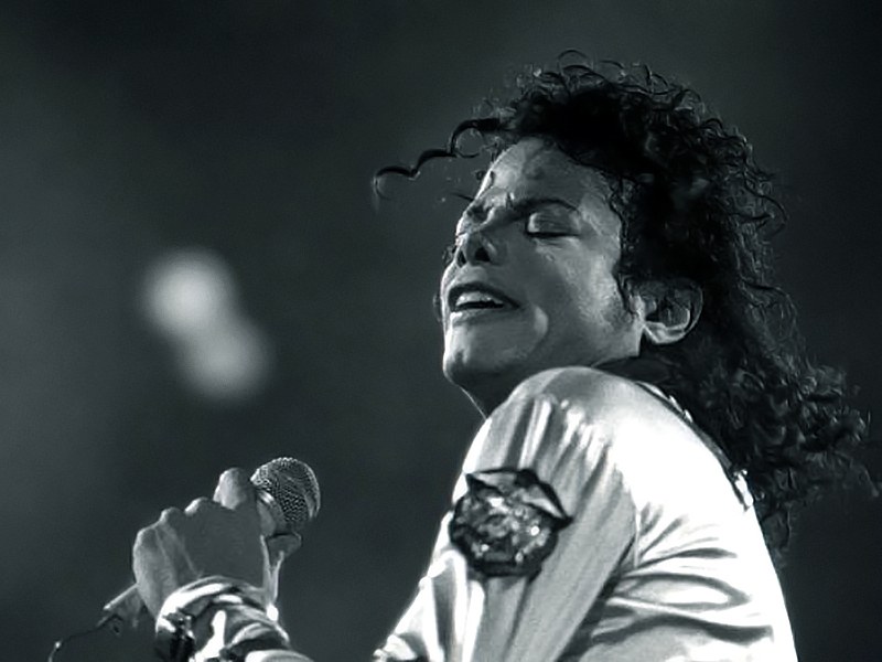 Michael Jackson performs in Vienna on June 2, 1988, during the Bad tour.