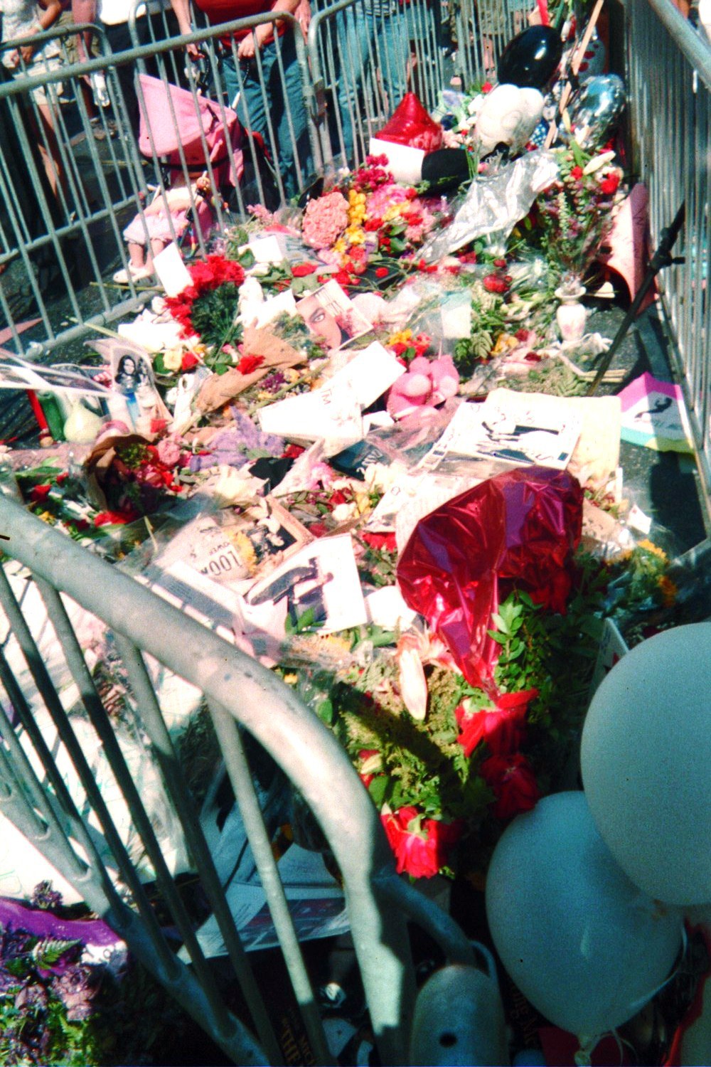 Flowers at Jackson’s Hollywood Walk of Fame star on June 27, 2009.