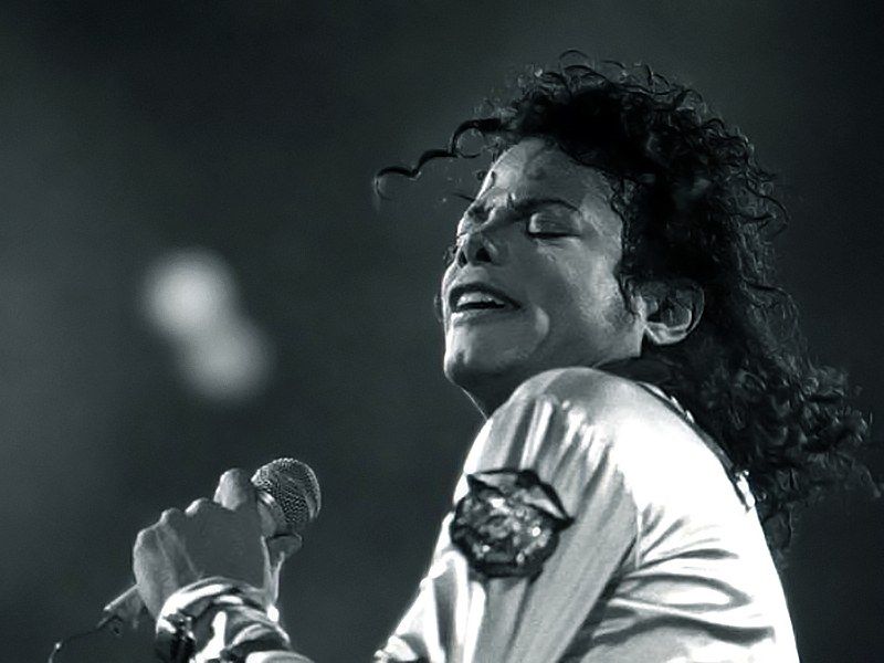 Michael Jackson performs in Vienna on June 2, 1988, during the Bad tour.