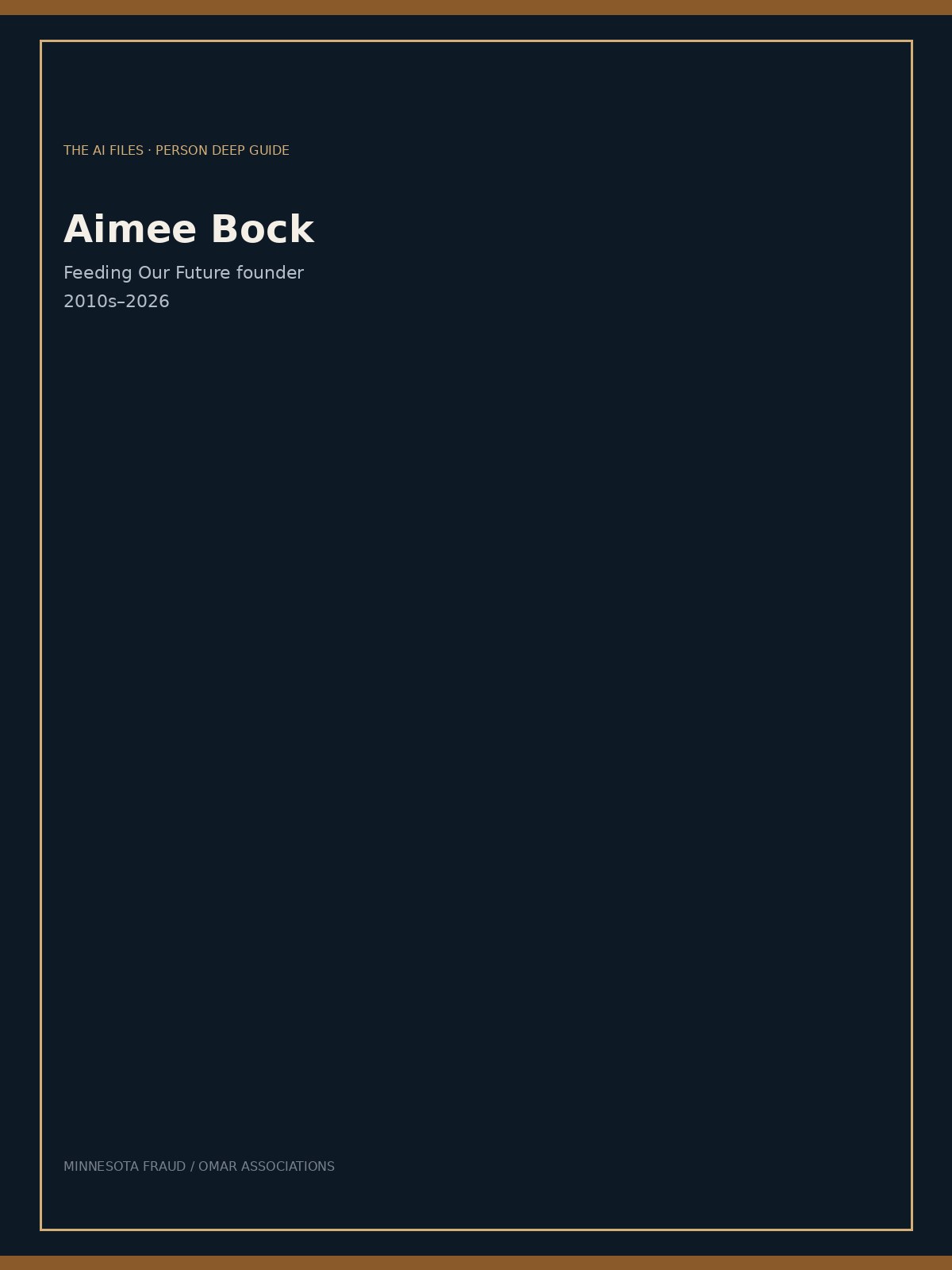 Aimee Bock — typographic cover (face-forward portrait pending)
