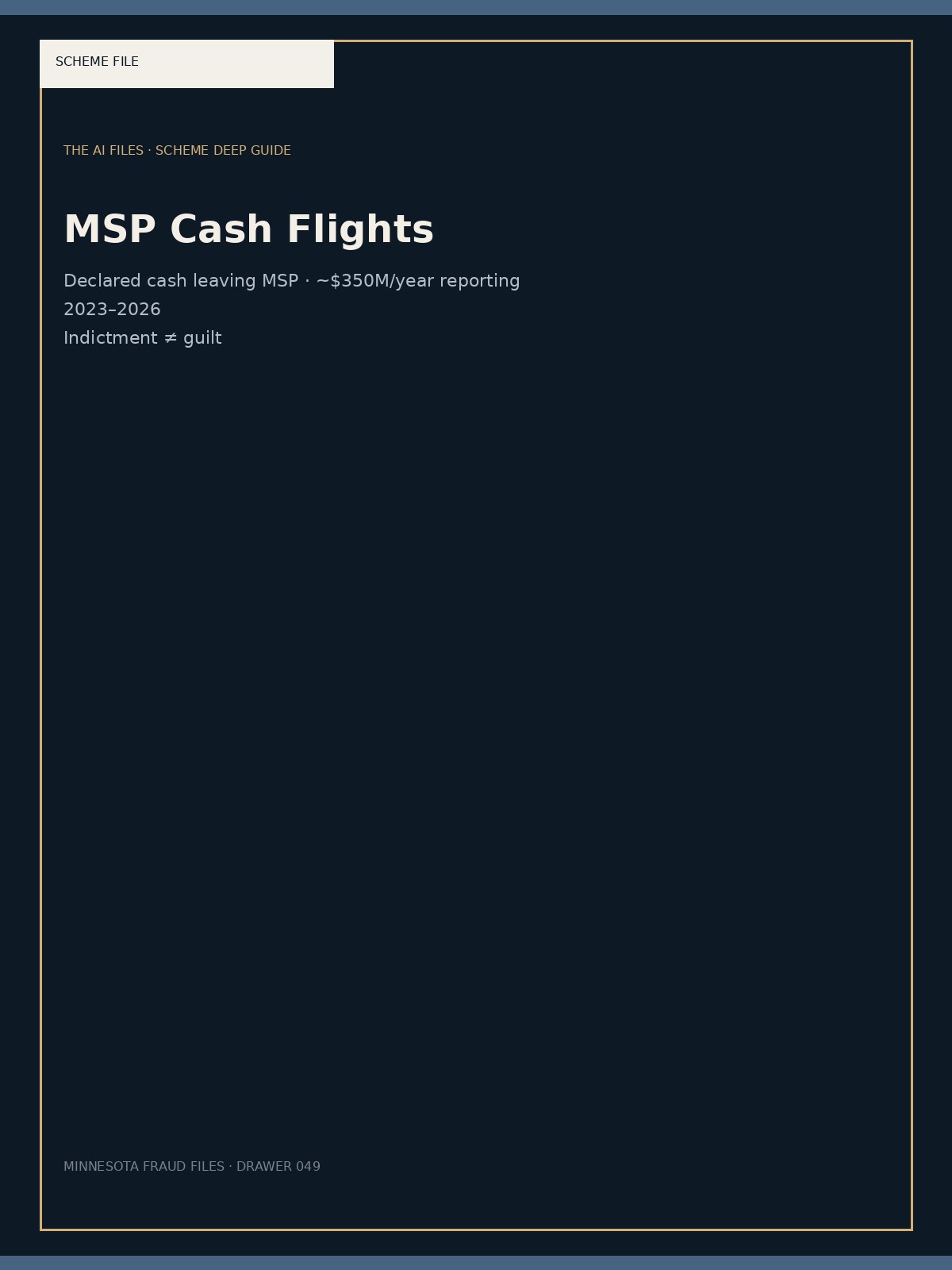MSP Cash Flights — typographic cover