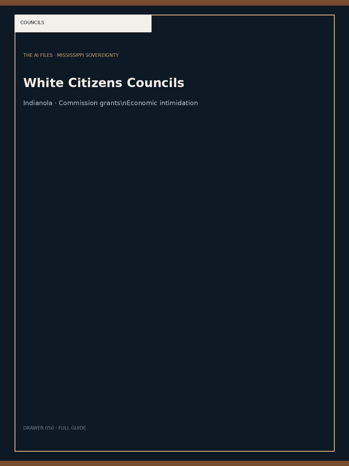 White Citizens Councils — typographic cover