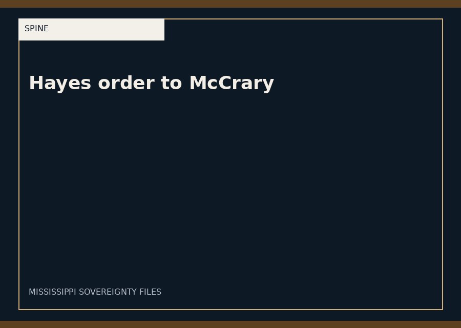 Hayes order to McCrary