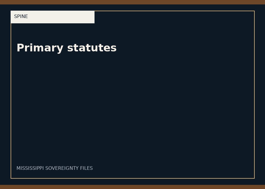 Primary statutes
