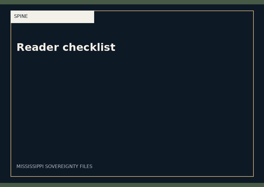 Reader checklist