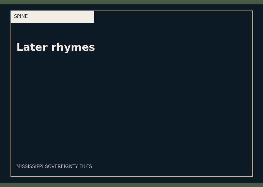 Later rhymes