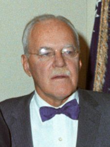 The Warren Commission presents its report on President Kennedy’s assassination to Lyndon Johnson, September 1964. Allen Dulles, who had left the CIA in 1961, sat on the commission.