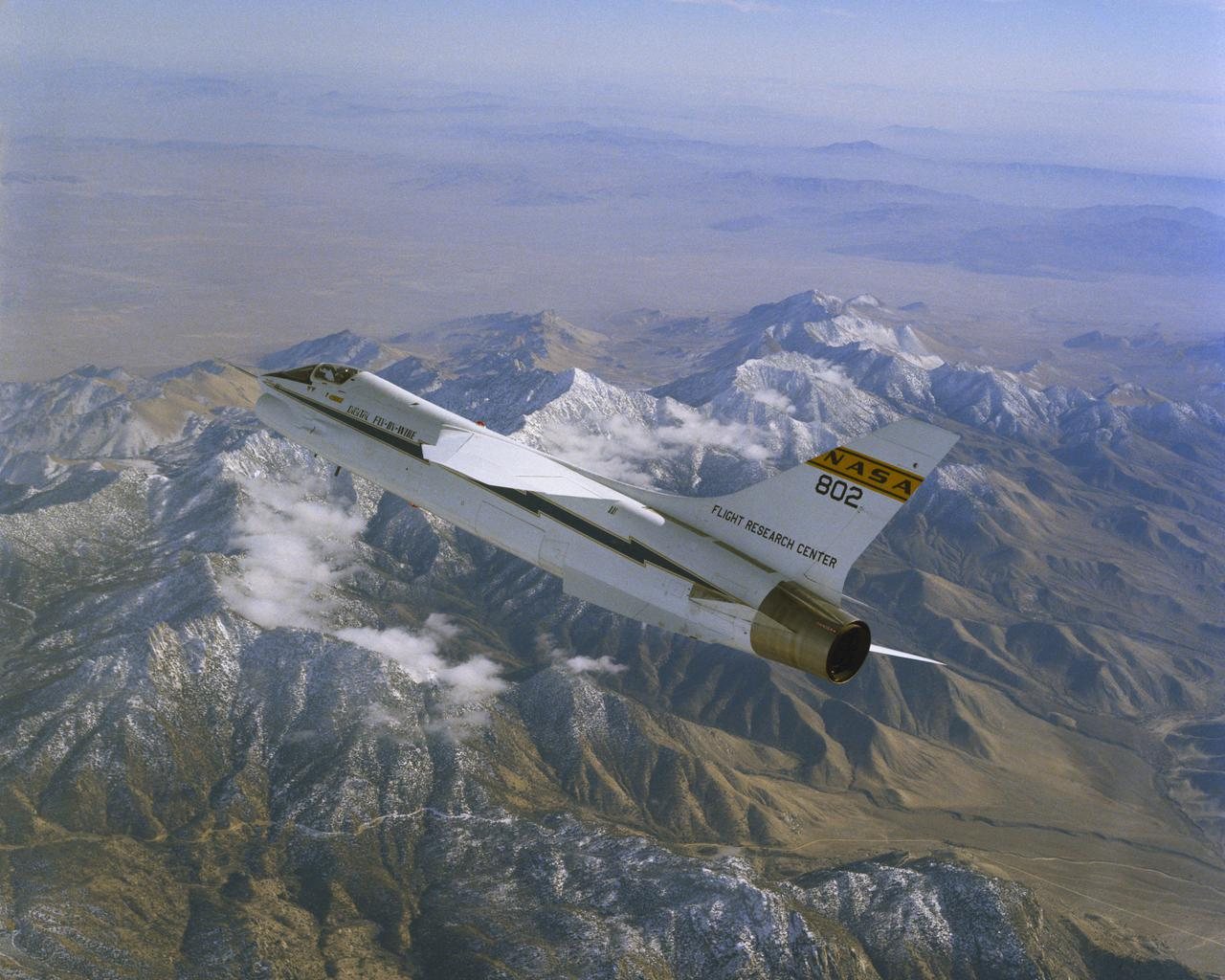 NASA’s F-8 Digital Fly-By-Wire aircraft, which flew with an Apollo Guidance Computer in place of mechanical controls.