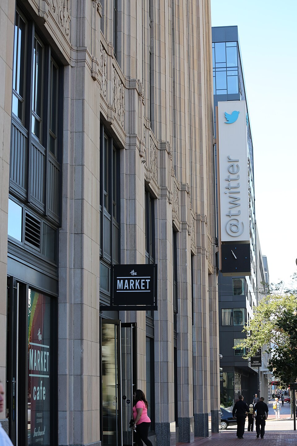 Twitter’s former headquarters at the Market Square complex, San Francisco, August 28, 2016. An archival building view, not a photograph of current company offices.