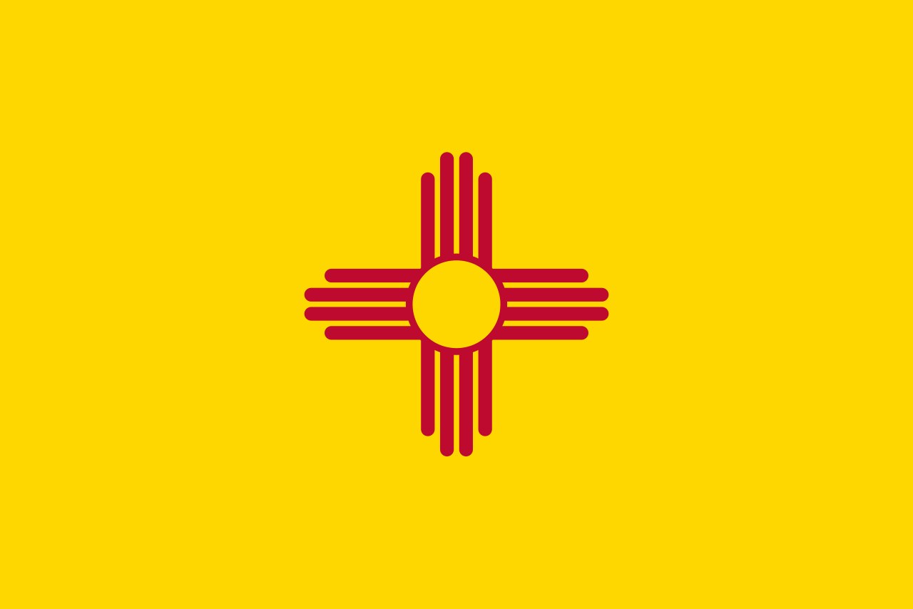 Flag of New Mexico — venue of Santa Fe County prosecutions.