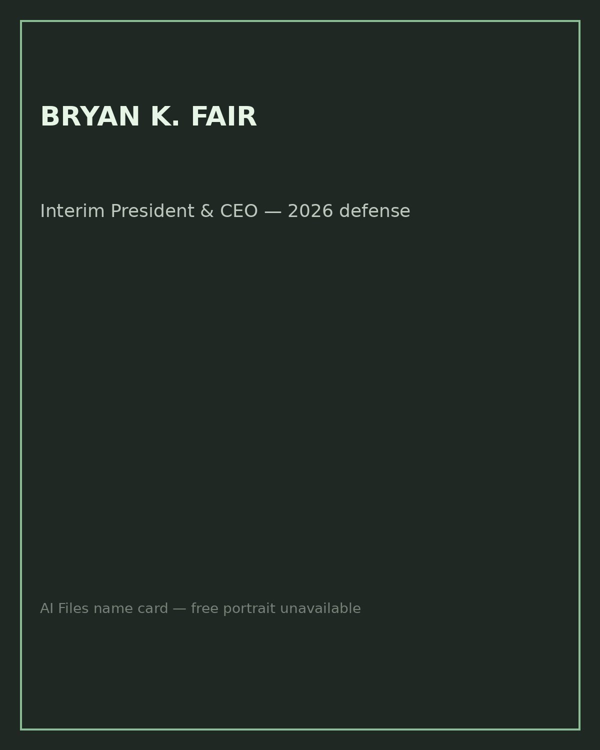 Bryan K. Fair — name card