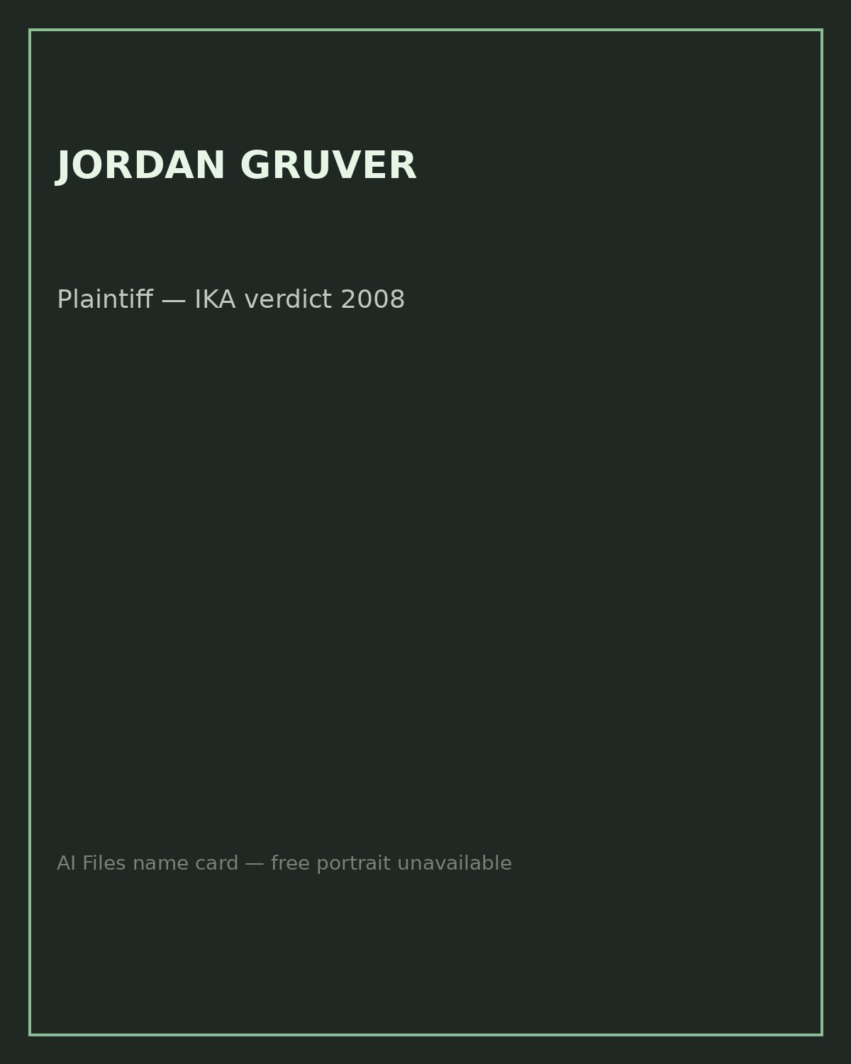 Jordan Gruver — name card