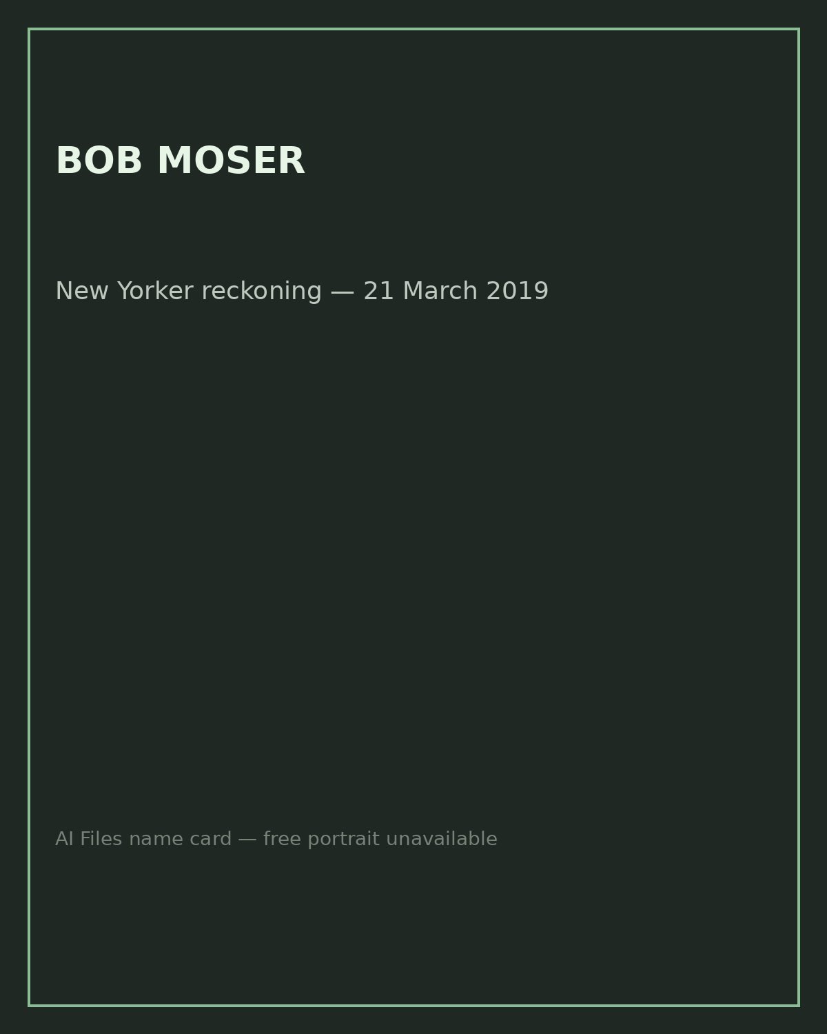 Bob Moser — name card